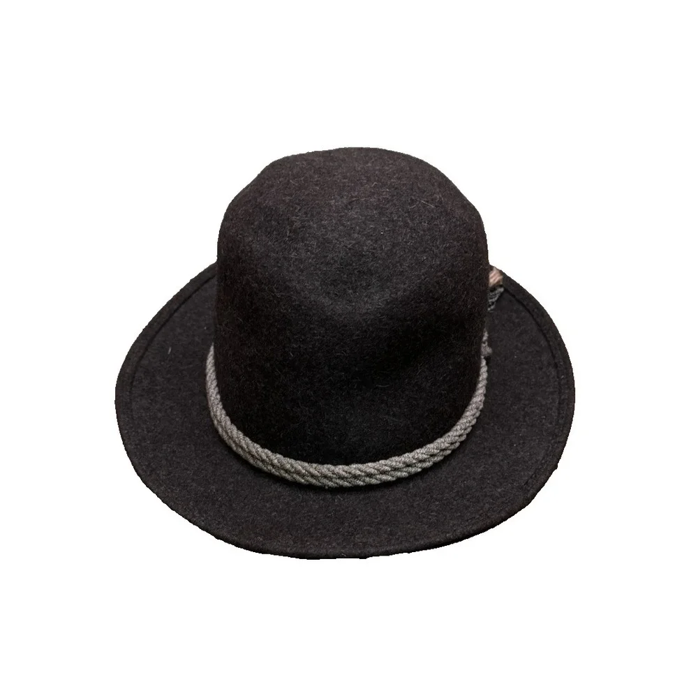 VTG Mallory Wool Fedora Hat with Decorative Rope Band Western Style‎
